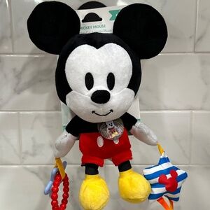 Disney Baby Classic MICKEY MOUSE On the Go Activity Toy TEETHER Plush